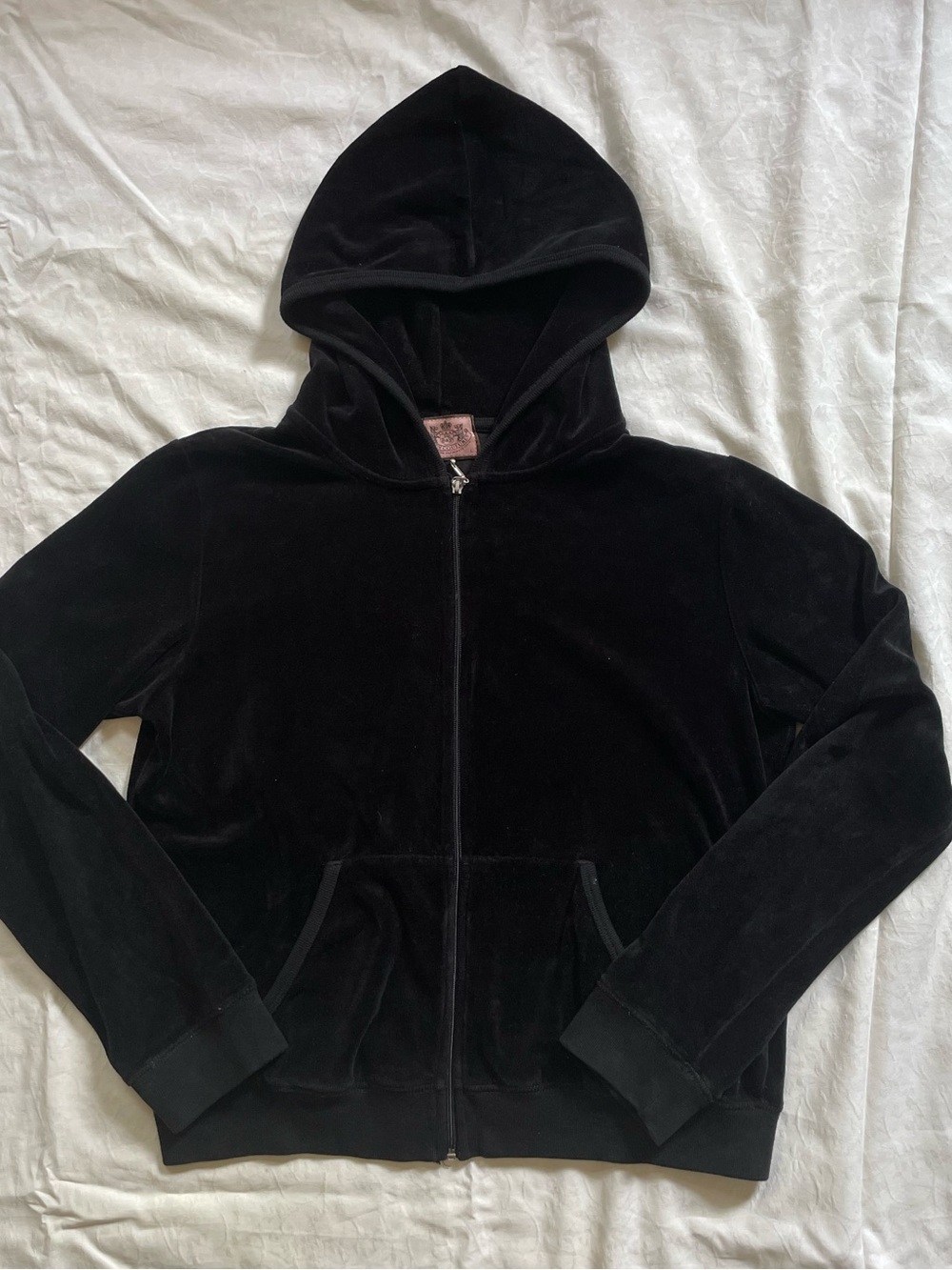 Juicy Couture Velvet Zip Up Hoodie L fits M